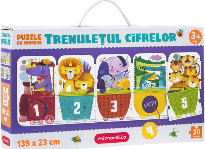 Puzzle cu numere: Trenuletul cifrelor