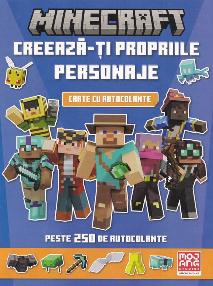 Minecraft. Creează-ți propriile personaje. Carte cu autocolante