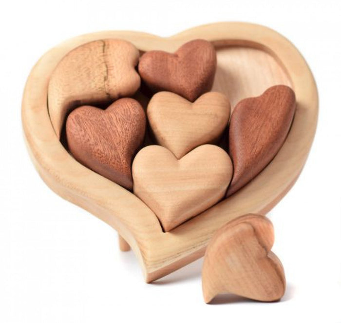 Puzzle-ul inimii - jucărie din lemn