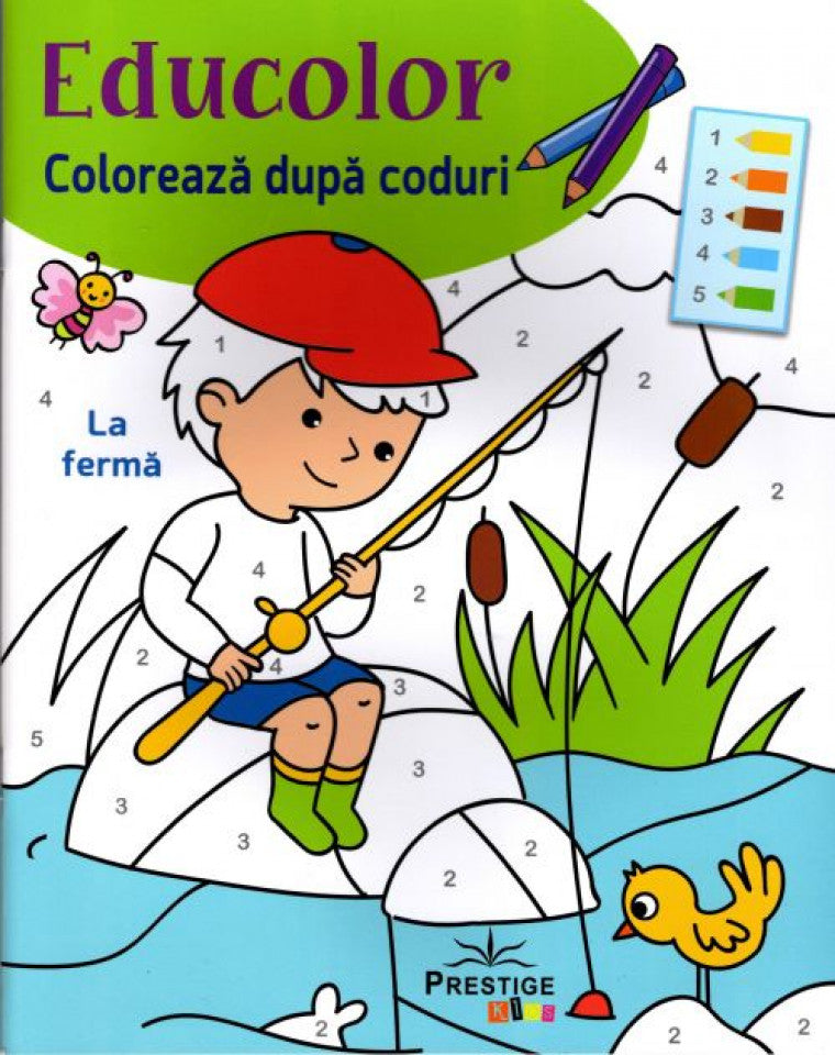 Educolor. Colorează după coduri - La fermă