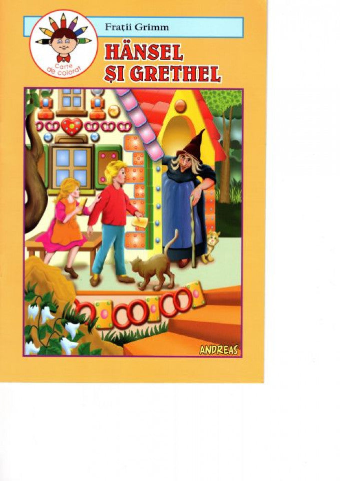 Hansel și Grethel. Carte de colorat - Frații Grimm