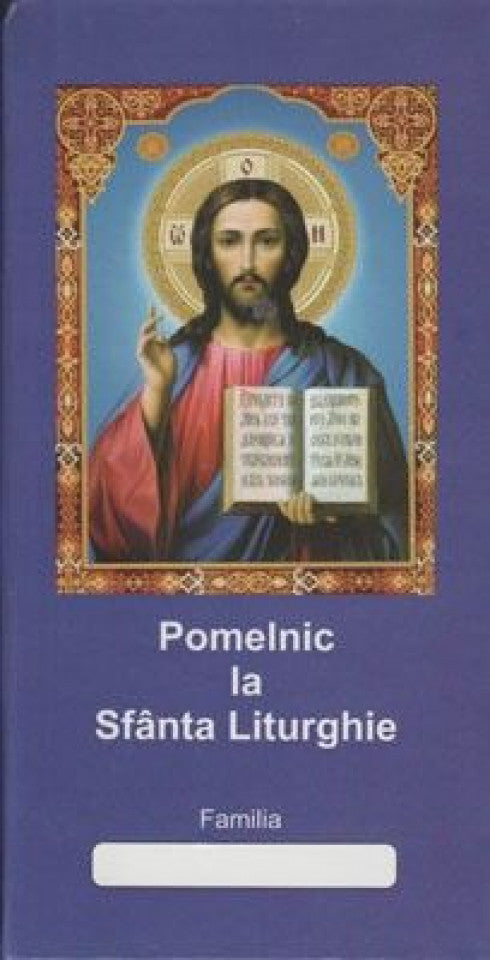 Pomelnic la Sfânta Liturghie cartonat