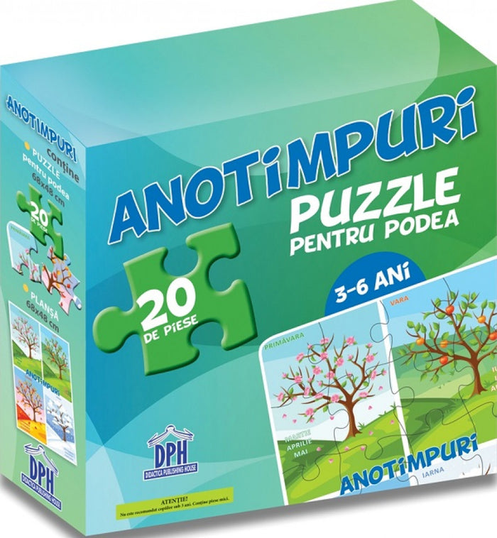 Anotimpuri. Puzzle pentru podea. 3-6 ani