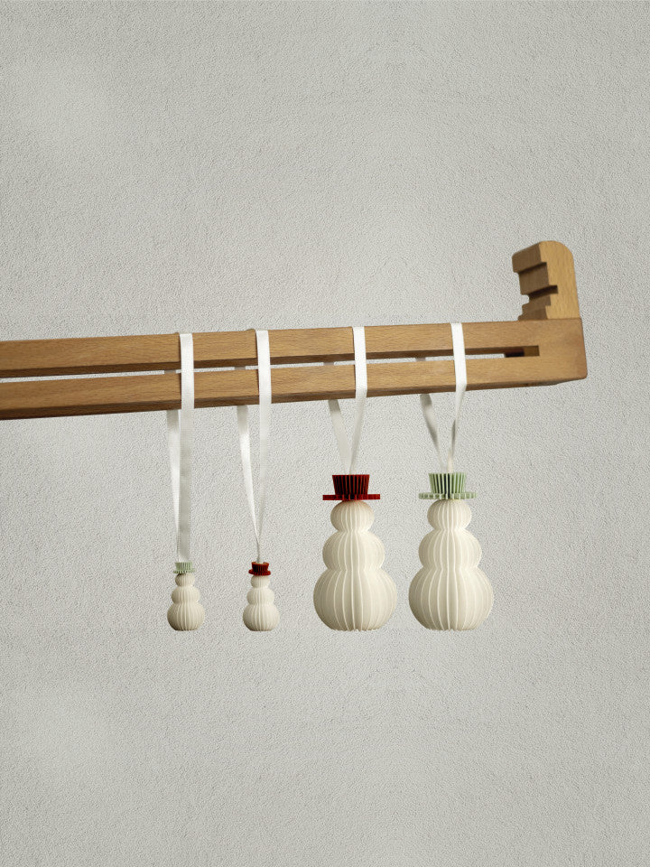 Set 4 globuri - Familie Om de zăpadă