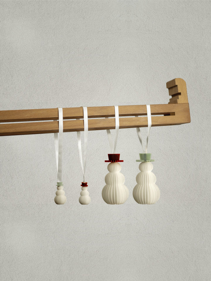 Set 4 globuri - Familie Om de zăpadă