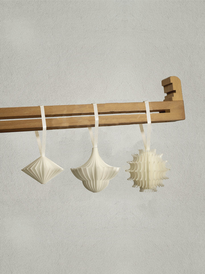 Set 3 globuri de Crăciun - White