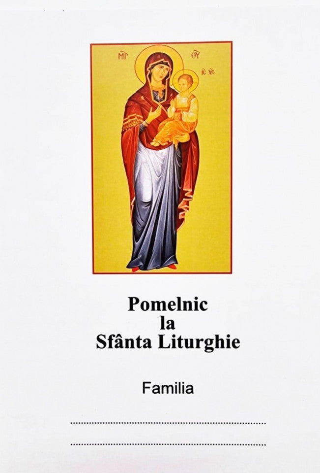 Pomelnic la Sfânta Liturghie (12X17 cm închis)