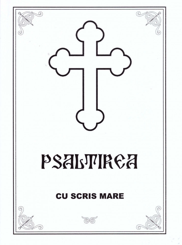Psaltirea cu scris mare albă cartonată