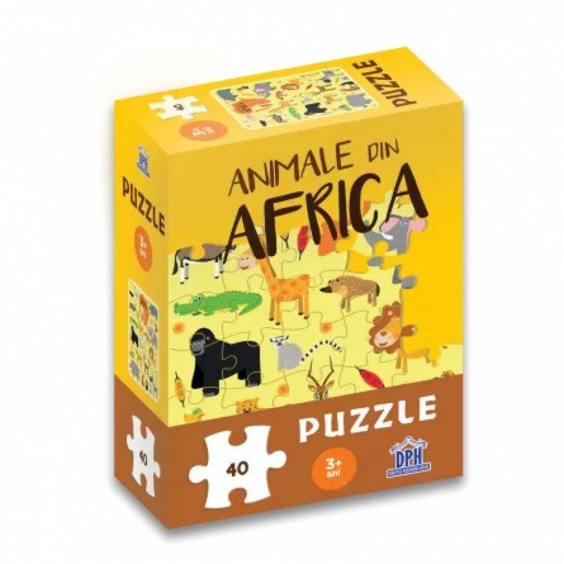 Animale din Africa. Puzzle