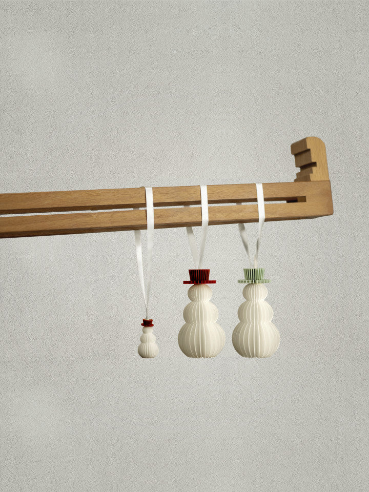 Set 3 globuri - Familie Om de zăpadă