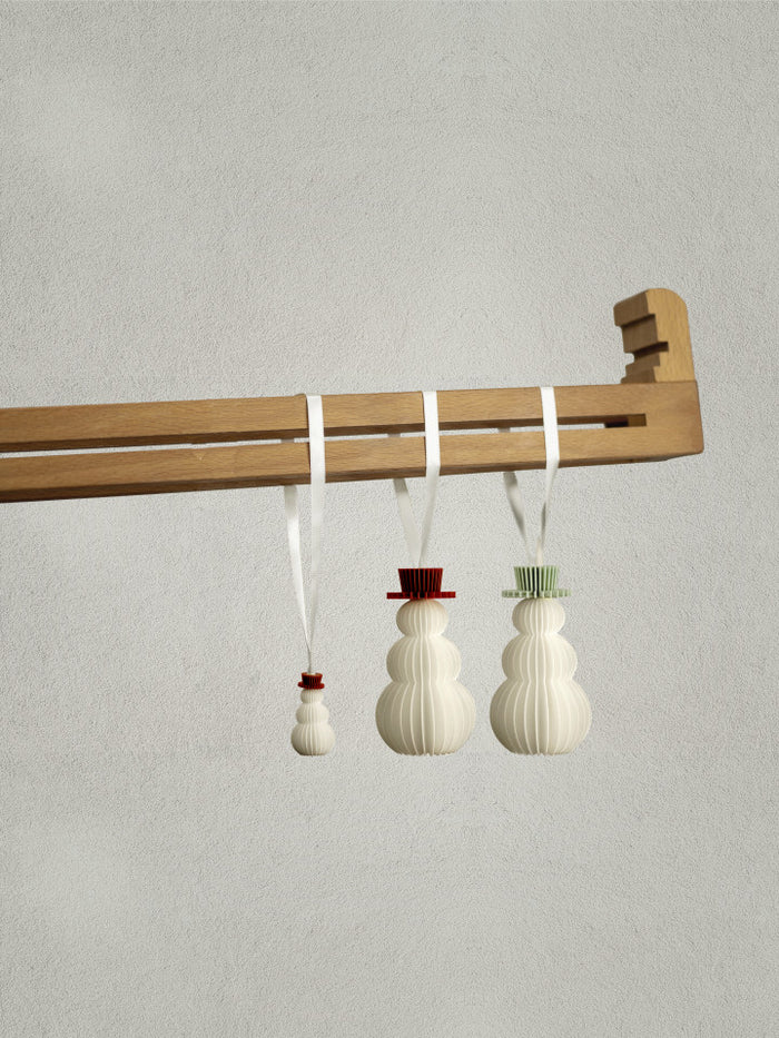 Set 3 globuri - Familie Om de zăpadă