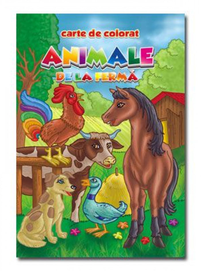 Animale de la fermă - carte de colorat