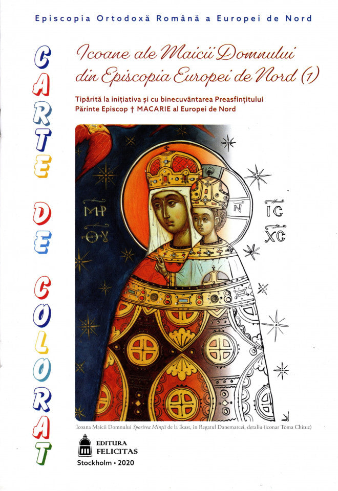 Icoane ale Maicii Domnului din Episcopia Europei de Nord (1). Carte de colorat