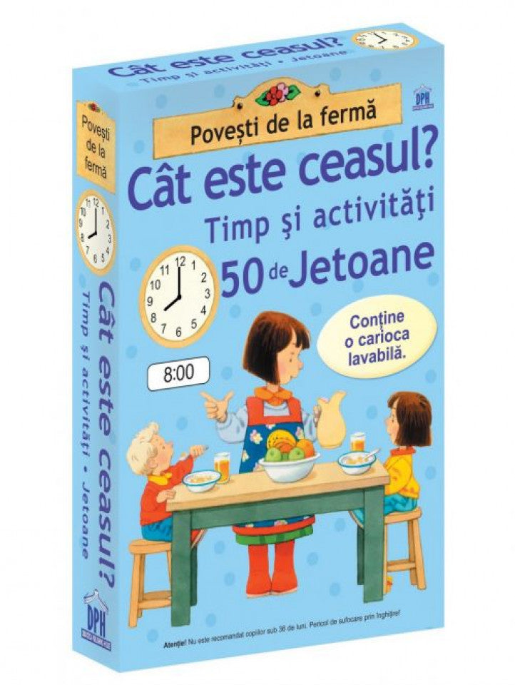 Cât este ceasul. Timp şi activităţi. 50 de jetoane