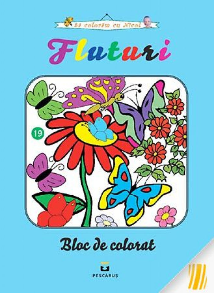Fluturi. Bloc de colorat