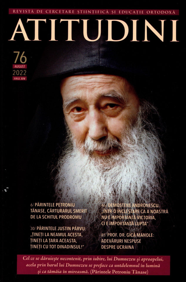 Atitudini - Revistă de gândire şi trăire românească - Nr. 76/ 2022