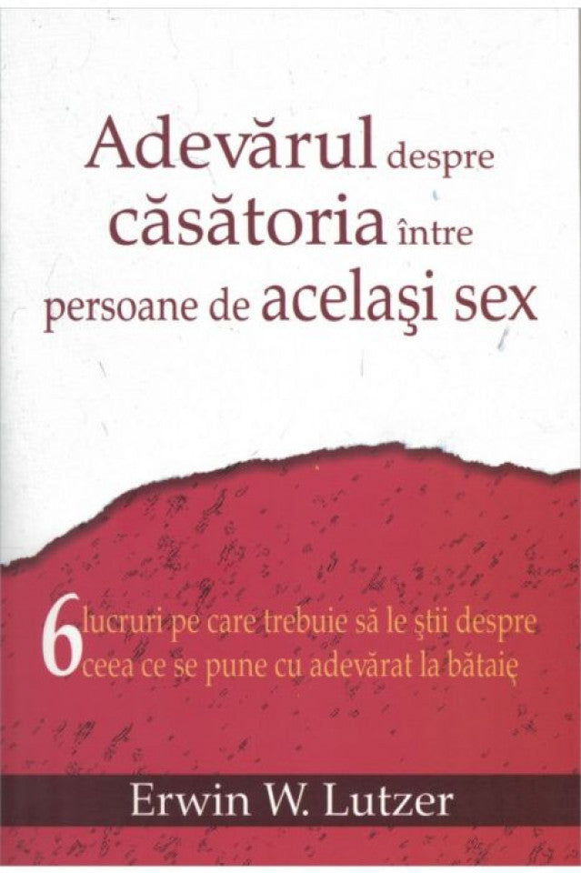 Adevărul despre căsătoria între persoane de acelaşi sex