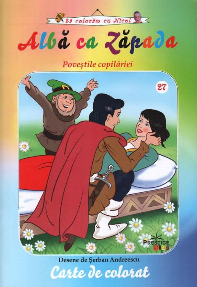 Să colorăm cu Nicole. Albă ca zăpada